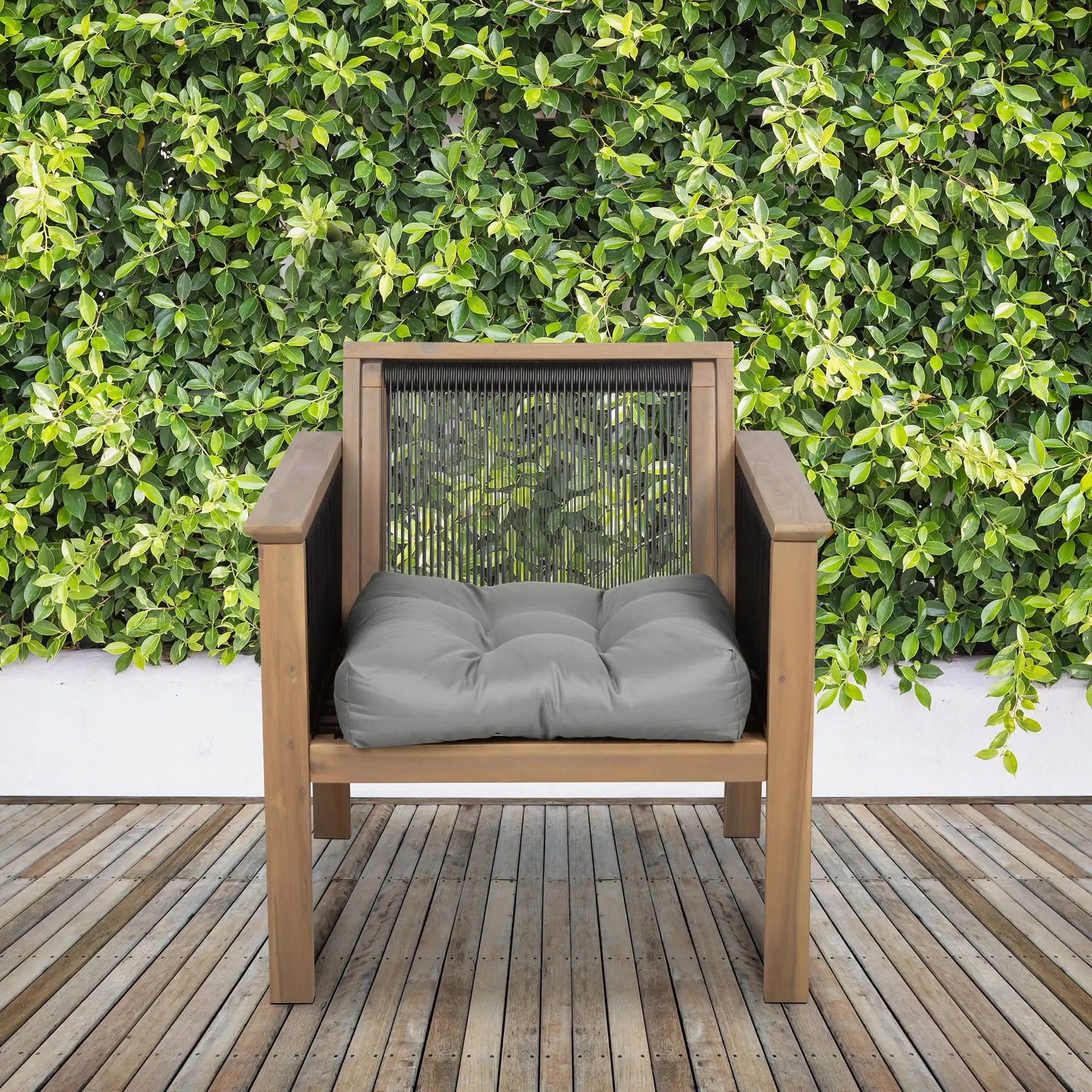 Almofada do assento do pátio, Névoa Lunar, 19 "W, Pacote 2