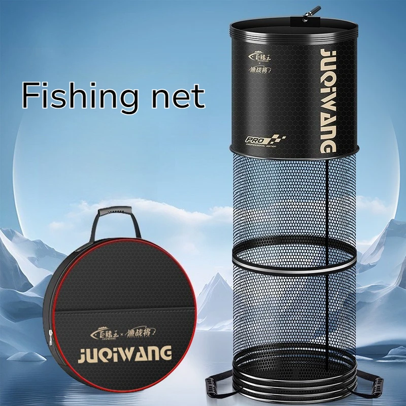 

Alloy Portable Thicken Fishing Net Professional Lightweight Sturdy Circular Landing Folding Net Set Fishing Equipment Accessory