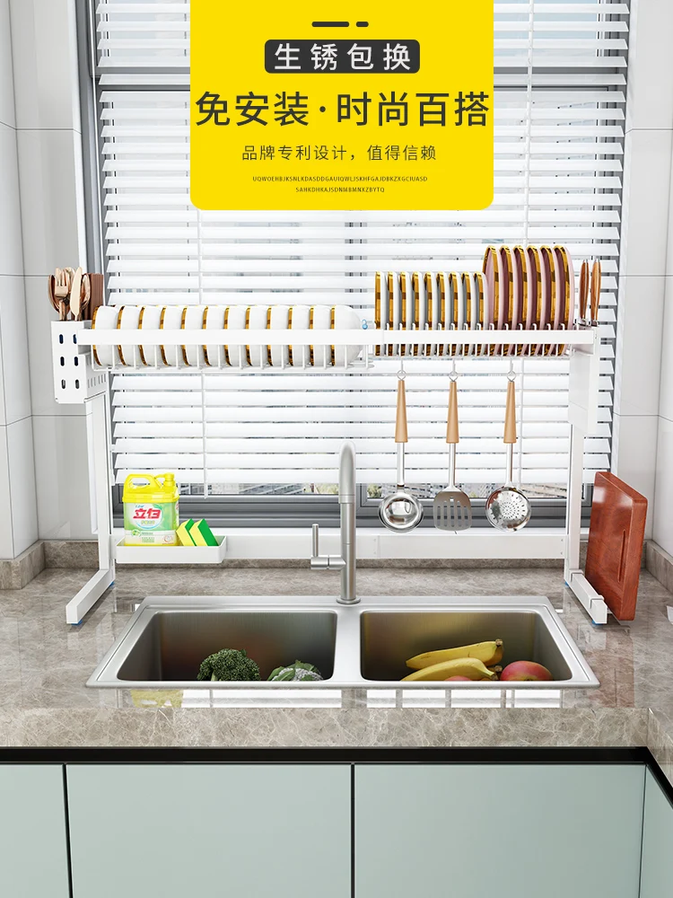 

Retractable kitchen, sink, shelf, dishwasher, drain shelf, sink, sink, dishes, storage supplies, household encyclopedia