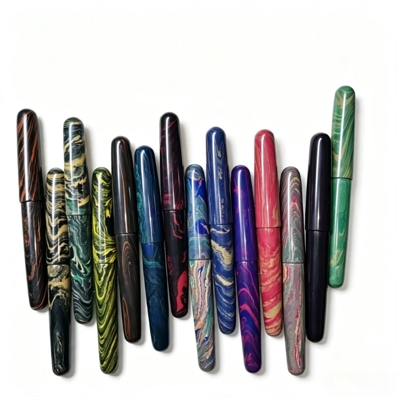 BALAOYE German Cumberland Rubber Pen JOWO Life Tree Design Pen Tip F Deep Glossy Black, Smooth Writing Nib, Luxurious Gift Pen