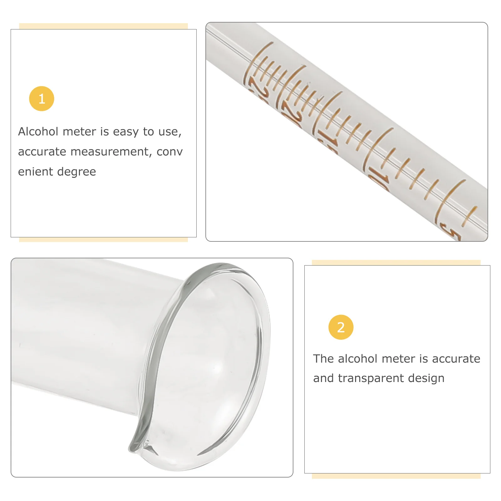 

Alcohol Tester for Liquor Wine Meter Hydrometer Test Jar Distilling Supplies Specific Gravity Hydrometer Brewing Accessories