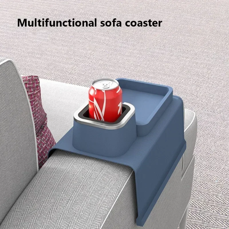 Cup Holder Anti-Slip Sofa Coaster Arm Chair Couch Recliner Remote Control Cellphone Organizer Holder Silicone Sofa Armrest Tray