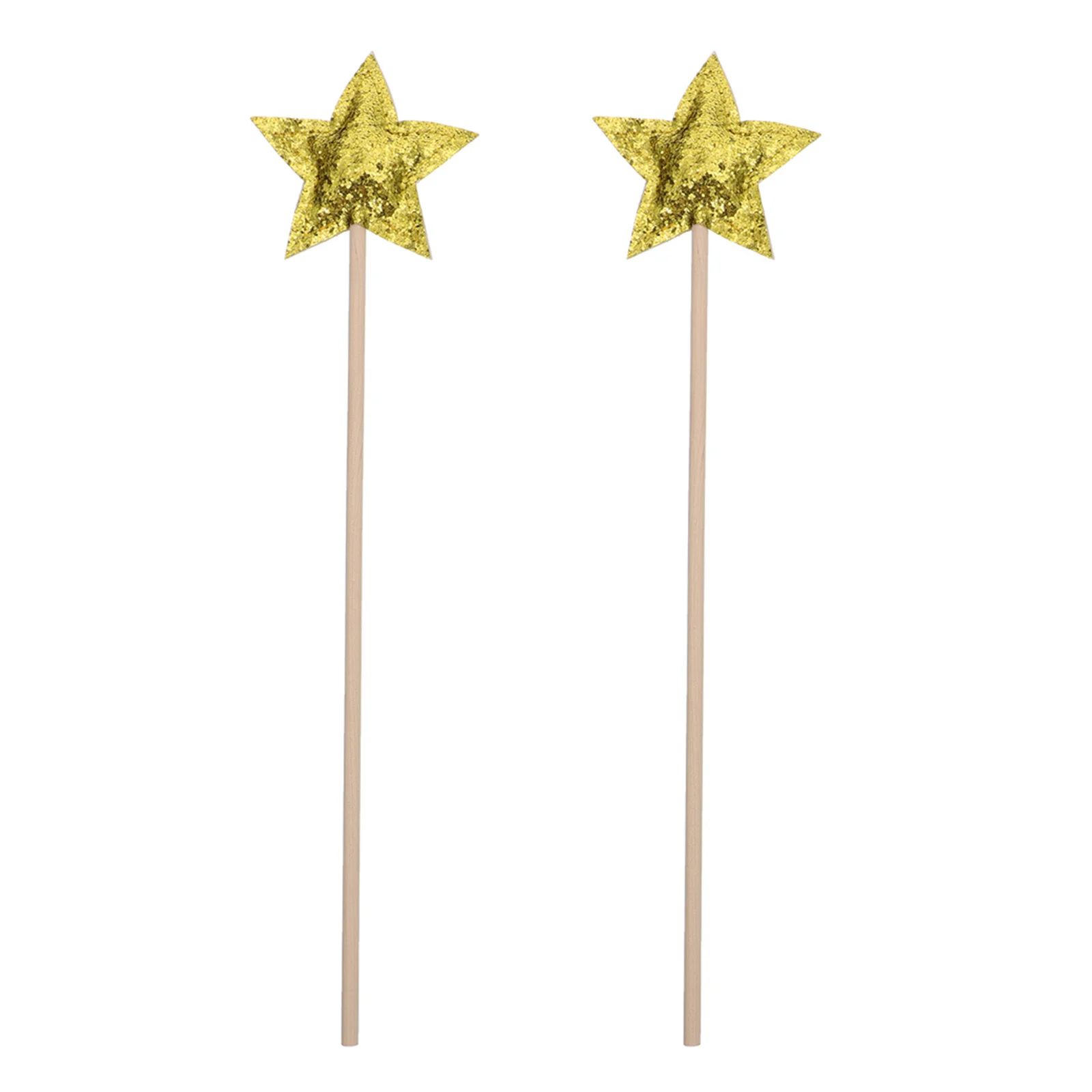 

2pcs Star Shape Fairy Wand Glitter Kids For Girls Birthday Party Dance Show Cosplay Favors Stick Star Glitter Wands