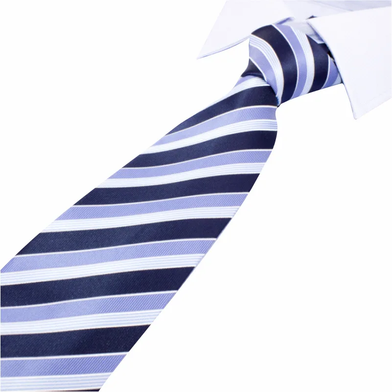 Casual neckties with blue stripes and jacquard stripes, high-density Korean version neckties, good supply, handcrafted