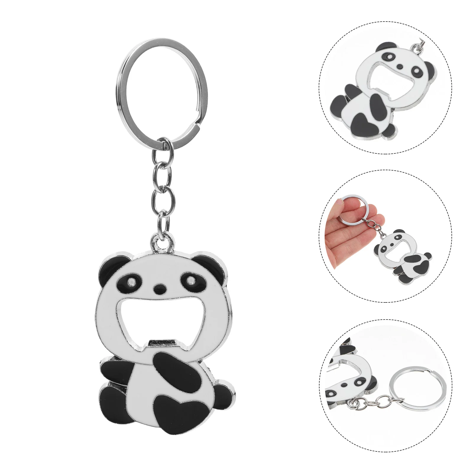 Key Chain Ring Bottle Opener Panda Novelty Wallet Keychain Cute Christmas Portable