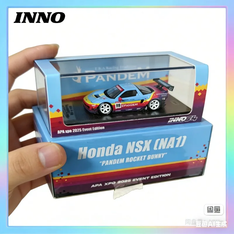 

INNO Foshan APA Exhibition Limited Edition: 1:64 Rocket Rabbit Wide-body Honda NSX Rainbow Painted Alloy Die-cast Model Car