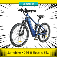 Samebike XD26-II Electric Bike 750W Motor 48V 14Ah Battery  26*2.1in Tire  40km/h Max Speed  City Bicycle 110km Max Mileage