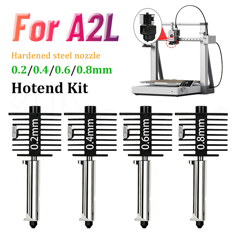 

Complete Hotend Assembly With Replaceable Nozzle for Bambu Lab A2L 3D Printer High Flow Heating Block Hot End Parts
