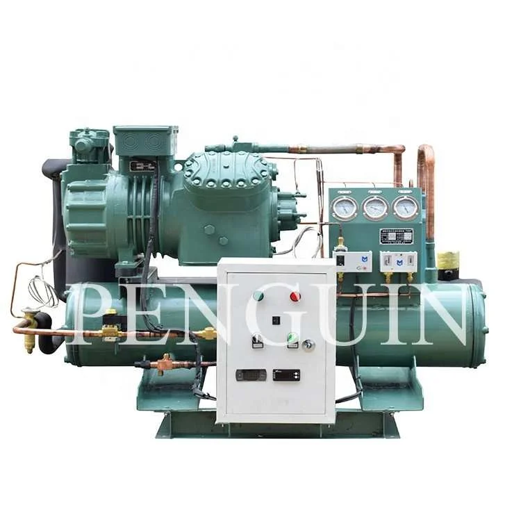 High quality industrial freezer unit water cooled refrigeration condensing unit