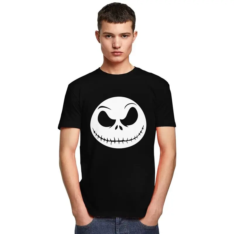 Nightmare Before Christmas T Shirt Men Short Sleeve 100% Cotton T-shirt Summer Halloween Movie Jack Skullington Tees Tshirt