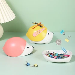 Magnetic Desk Stationary Desk Accessories Cartoon Cute Hedgehog Paper Clip Holder Clips Dispenser Desk Paperclip Holder