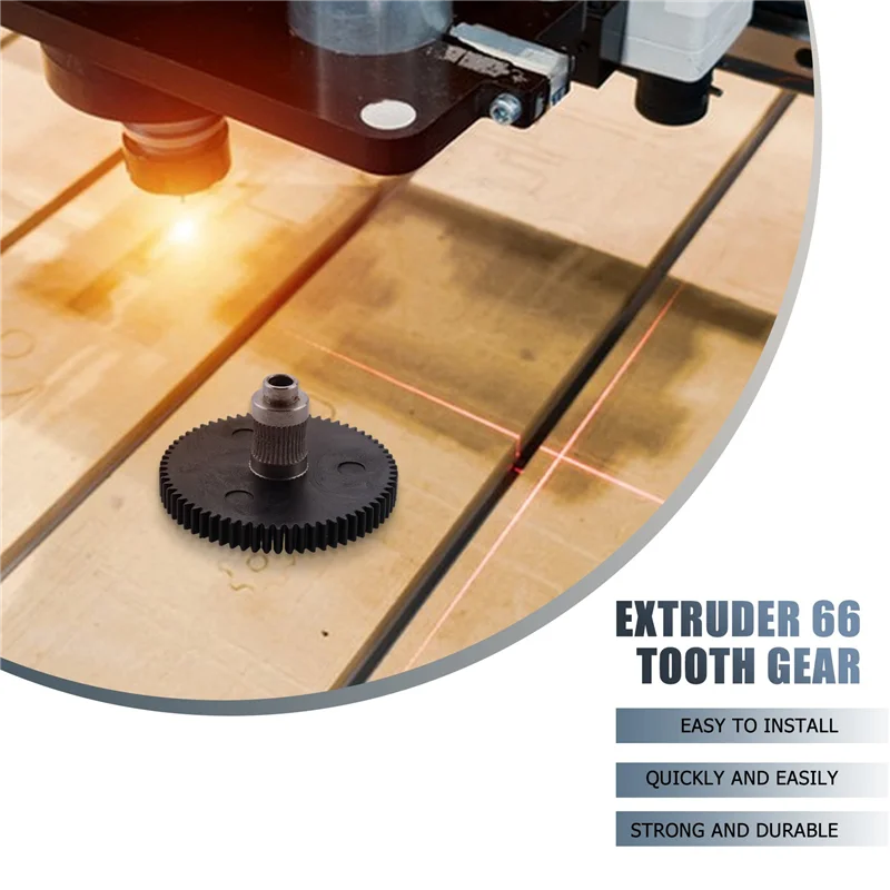 A23F-For Arillery Sidewinder X1 Extruder Gear مع 66 سنًا من الفولاذ المقاوم للصدأ والبلاستيك لمعدات تغذية Aero Extruder #2