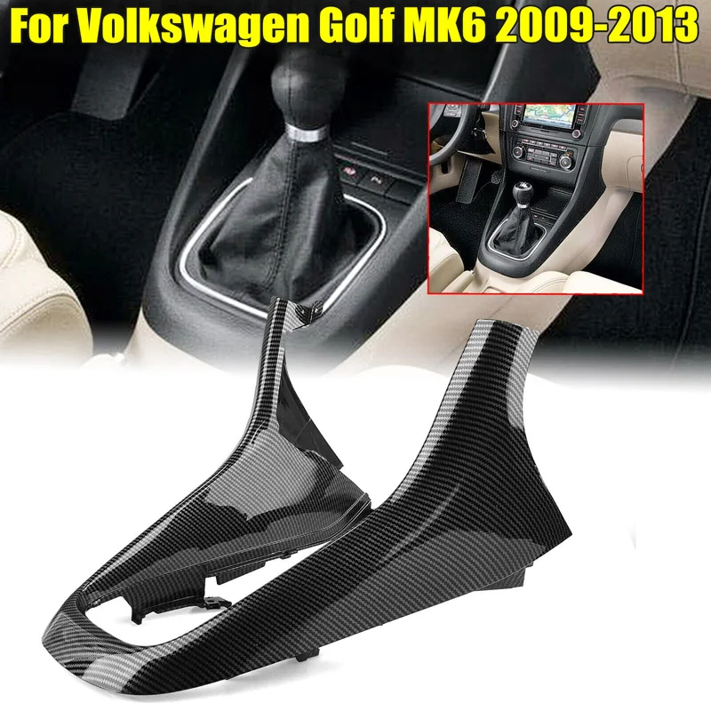 

Carbon Fiber Black Center Console Frame Trim Shift Panel Cover For Volkswagen VW Golf MK6 2009-2013 5K0863680, 5K0 863 680
