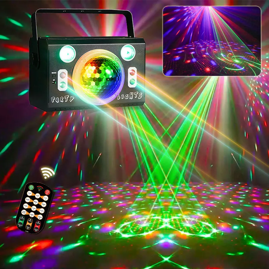 

RGB LED Magic Ball Laser Patterns Projector DJ Light Disco Party Dance Shop Dyeing Christmas Decoration Stage Effect Lamp F16D3