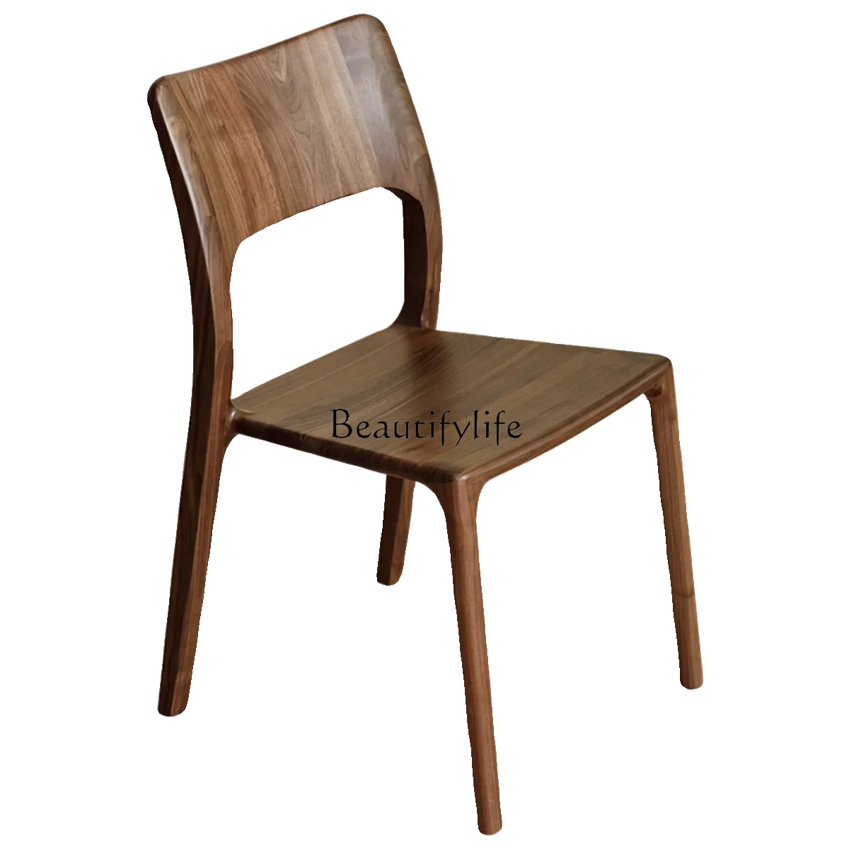 

1ls 18North American black walnut dining chair simple solid wood back armchair