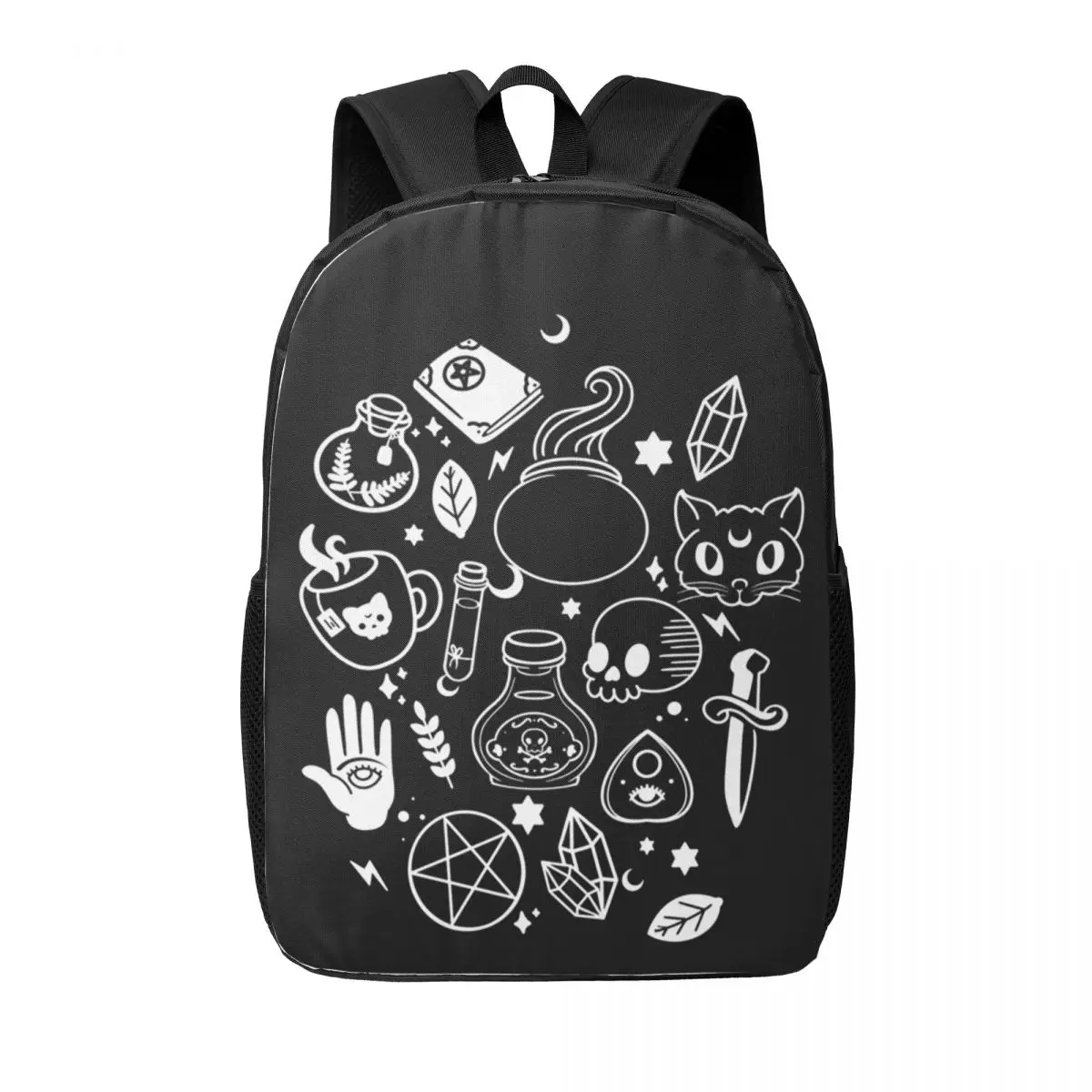 

Cute Wiccan Pattern Woman Backpacks Boys Girls Bookbag Fashion Students School Bags Portability Travel Rucksack Shoulder Bag