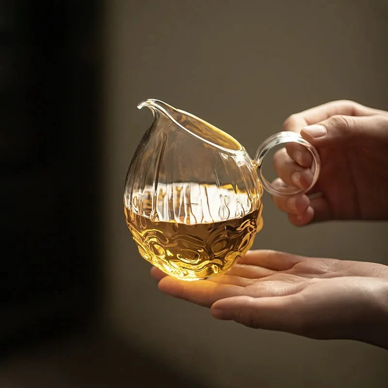 250ML High Borosilicate Glass Crystal Beads Tea Pitcher Tea Divider Cha Hai Dispenser Justice Cup Fair Mug Drinkware Supplies