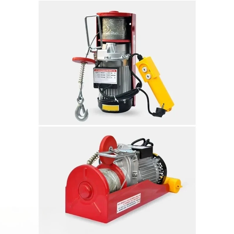 Controle com fio 600Kg Talha elétrica resistente 3M 6M Máquina de guindaste de altura de elevação para levantamento de armazém de construção