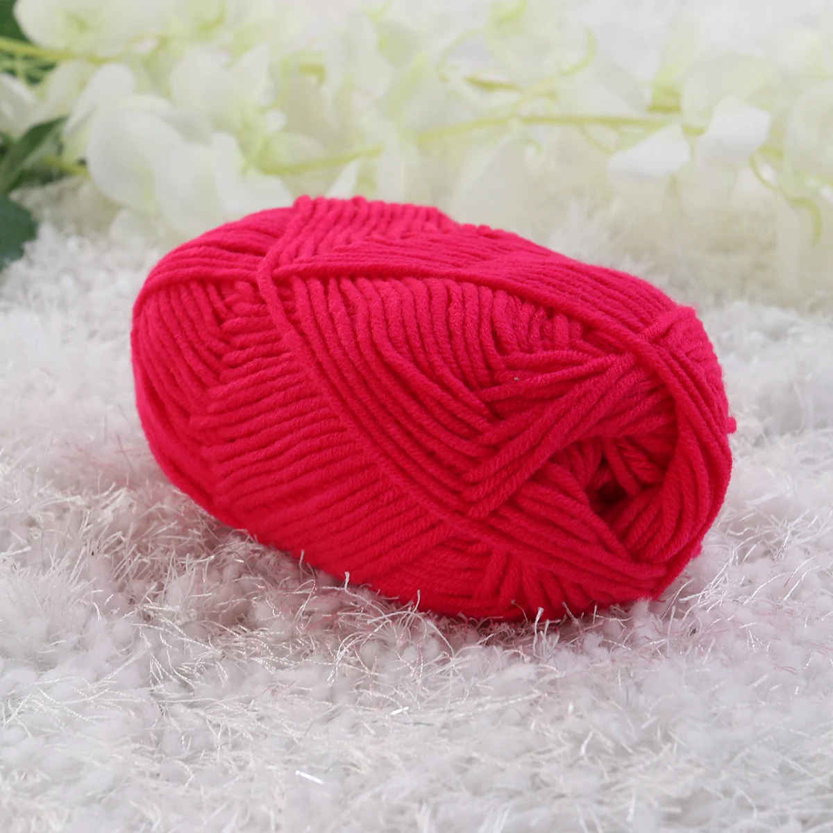 

50 G Milk Cotton Yarn Slub Knitting Bulk for Crocheting Thick Thread Cream Bulky