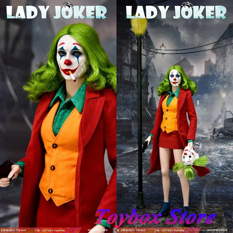 In Stock WOLFKING WK89022 1/6 Red Cloth Movable Female Joker Action Figure DC Villain Delicate 12