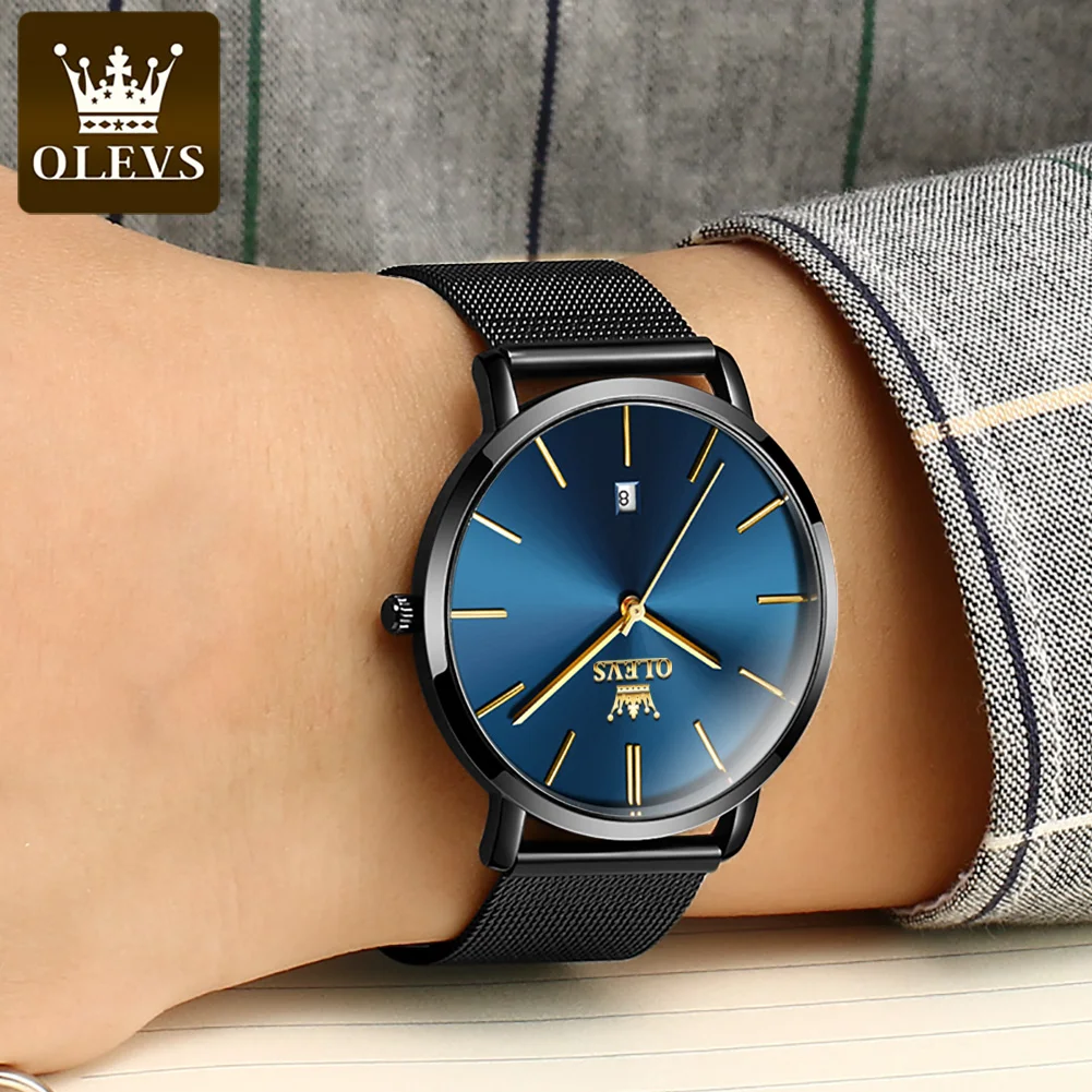 Men's Simple Fashion Quartz Watch with Mesh Strap