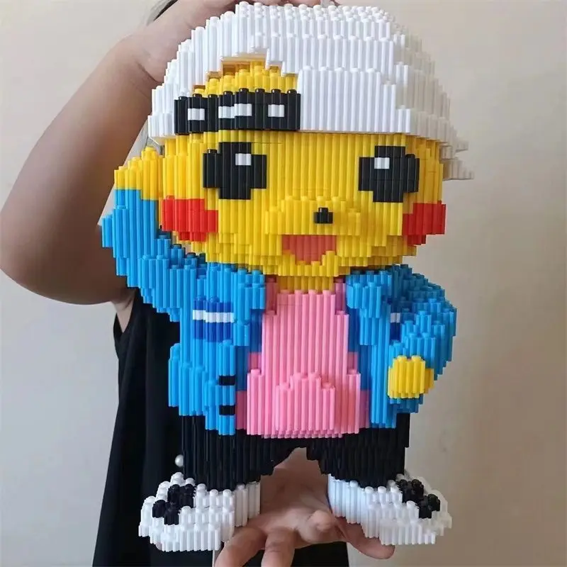 

Cowboy Pikachu small particle building block toy puzzle children's puzzle ornament 3D desktop decoration