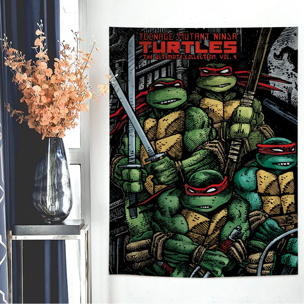 

N-Ninja Cartoon T-turtles Chart Tapestry Art Science Fiction Room Home Decor Cheap Hippie Wall Hanging