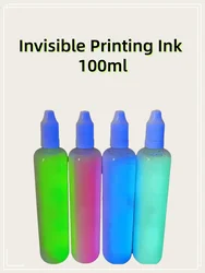 Impresora de inyección de tinta piezoeléctrica de gran formato, tinta UV Invisible, pigmentos decorativos de impresión de secado rápido, 100ML