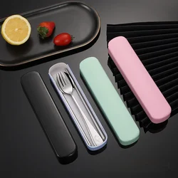 Travel Utensils with Case,Stainless Steel Camping Utensils,Reusable Portable Silverware Cutlery Spoon Fork Set for Lunch Box