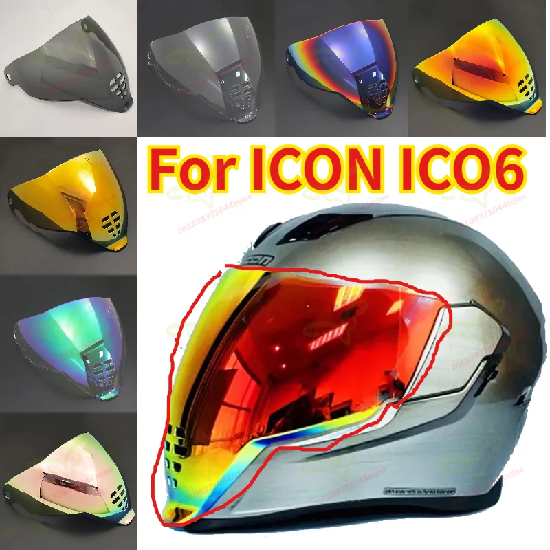 

Визор Airflite для шлема ICON Airflite IC06, защитная линза для лица с УФ-защитой, аксессуары для мотоциклетных шлемов