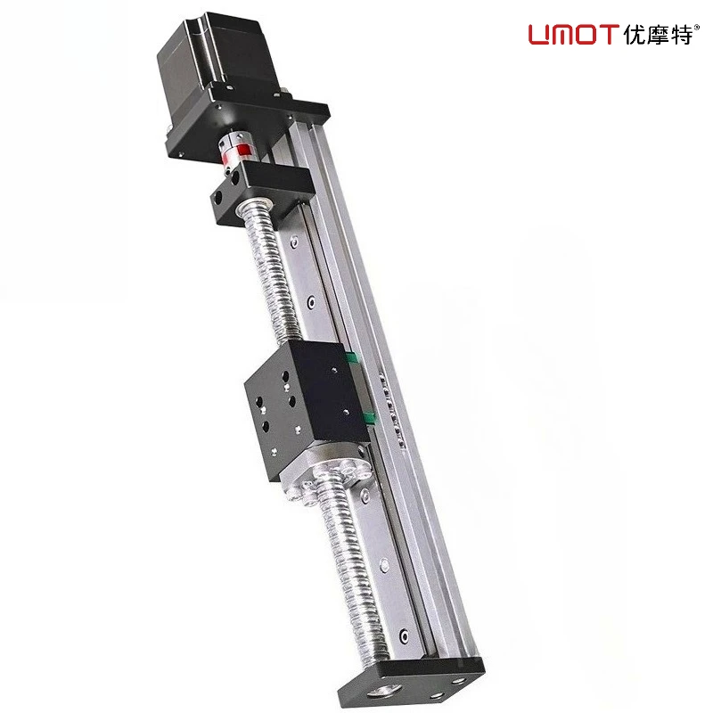 UMOT 250mm Stroke Linear Motion Guide Rails CNC Linear Guide Rail Linear Lead Screw Single Axis Robot Arm with Nema23 Step Motor