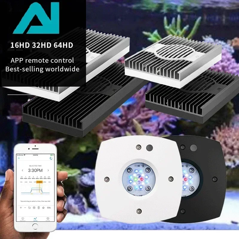 

Prime 32/64 HD LED Reef Light - Black Body-White Body- Aqua Illumination