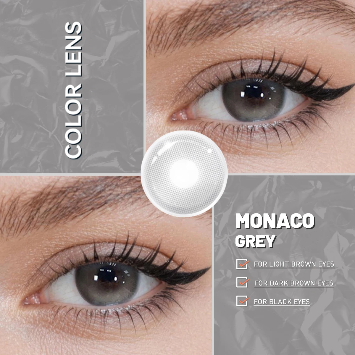Visuashow 14,2mm Monaco Rot-Blaue Farbige Kontaktlinsen 1 Paar Halbjährige Mode-Schönheits-Farblinsen für Tägliches Party-Augen-Make-up – Detail 17