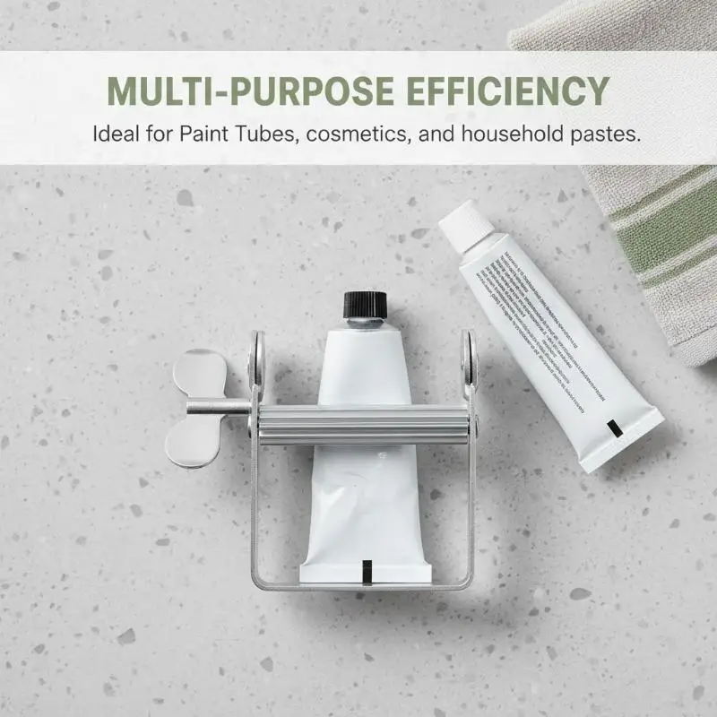 

Металлический выдавливатель для тюбиков, большой многофункциональный роликовый дозатор для тюбиков с краской для волос, кремом, лаком, легко выдавливает содержимое.