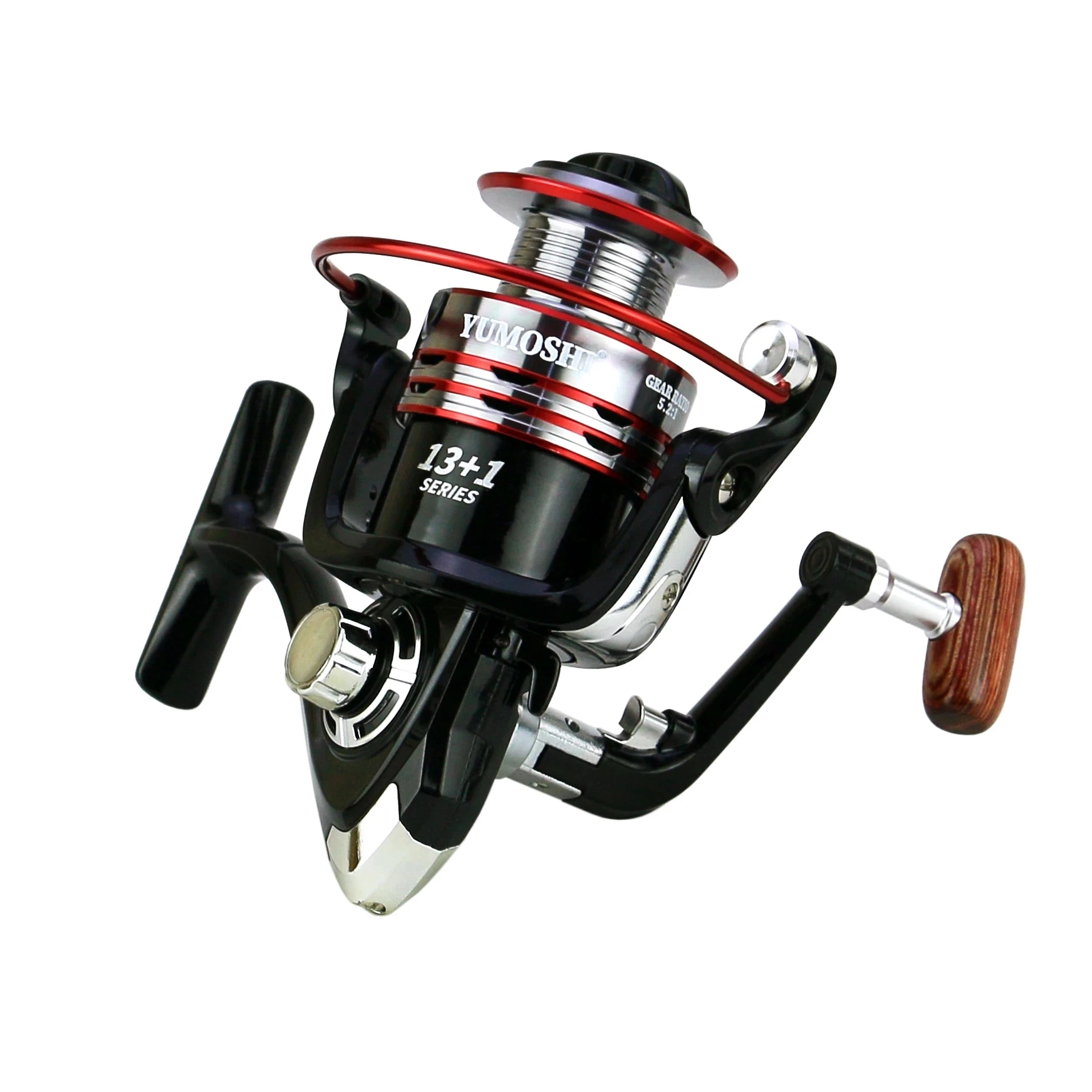 Spinning Fishing Reel 13+1BB Light Weight Ultra Smooth All Aluminum Alloy Spool 5.1:1 High Speed Available for Right Left Hand