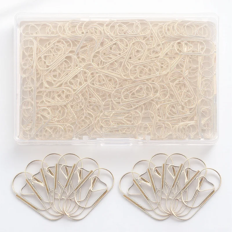 

150Pcs Heart Shaped Paper Clips Metal Paperclips Creative Small Document Clips Office Study Stationery Small Paperclips