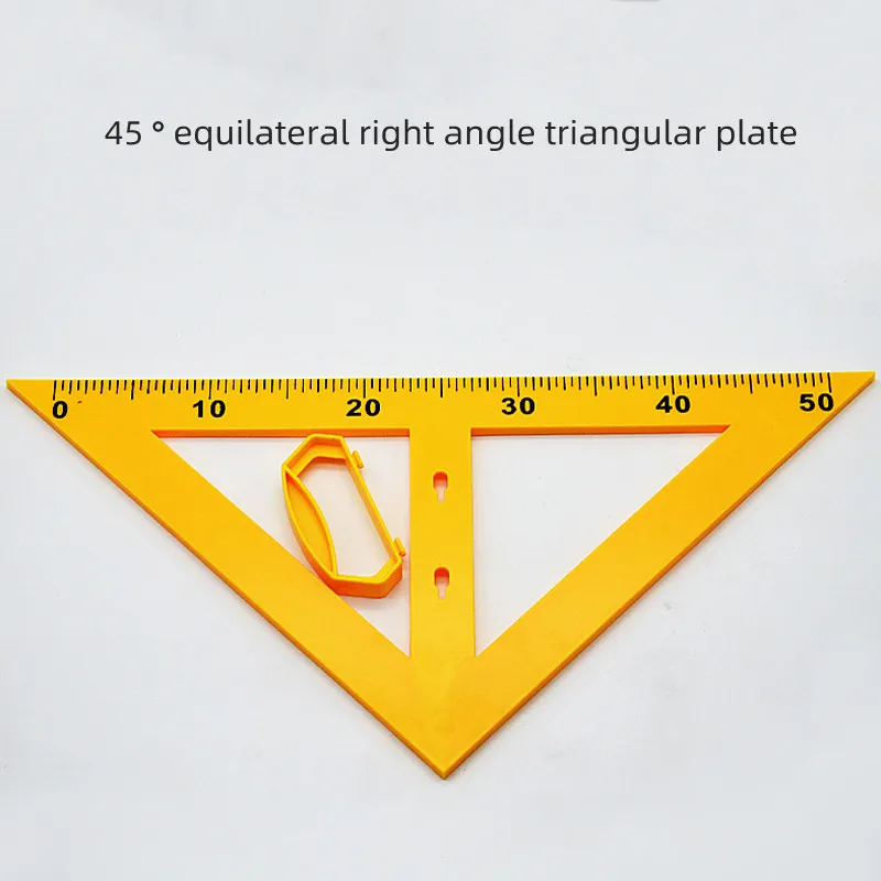 Large Plastic Triangular Plate, Compass, Ruler, Set of Protractor and Triangular Ruler for Magnetic Teaching