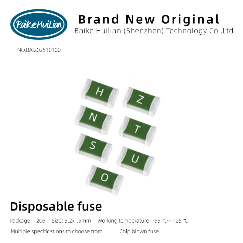100PCS/LOT 1206 patch blown disposable fuse 1A2A3A4A5A6A8A8A1A25A20A25A30A