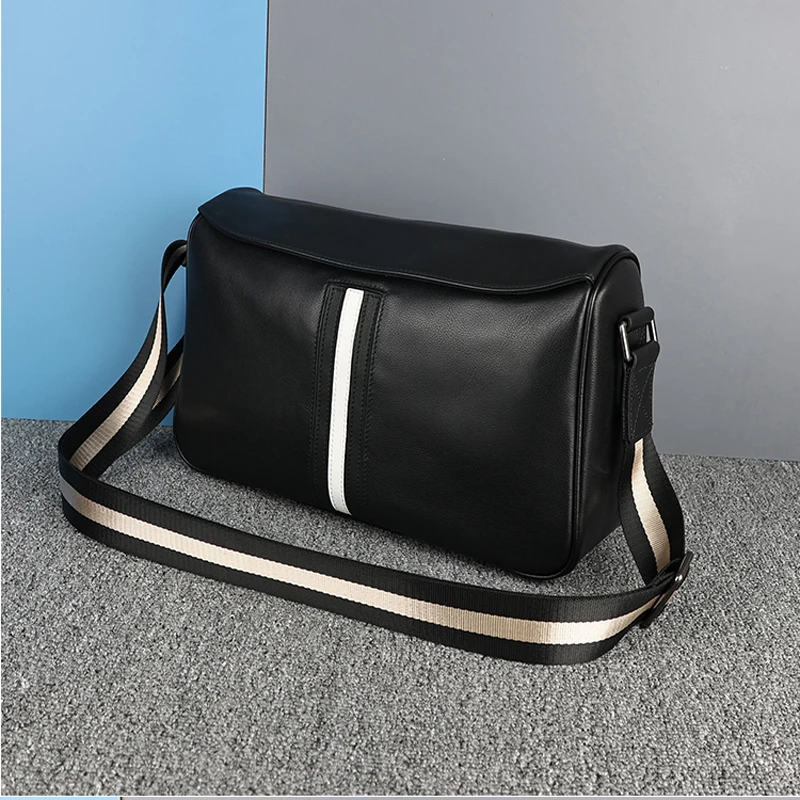 Men's Genuine Leather Shoulder Bag Handmade Top Layer Cowhide Casual Crossbody Bag Mailman Bag Versatile Direct Sale 가방