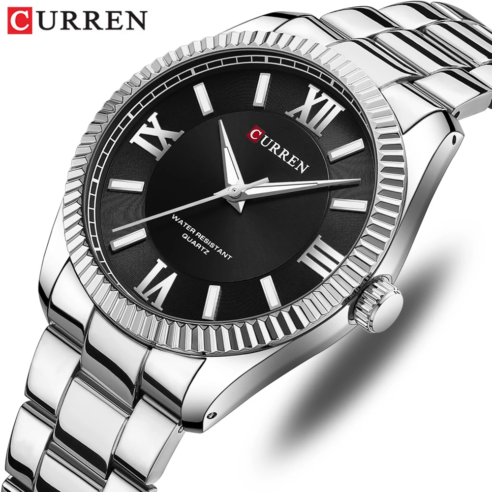 

CURREN 2023 New Luxury Watch Men Business Waterproof Male Clock Luminous Stainless Steel Quartz Men Watch reloj hombre