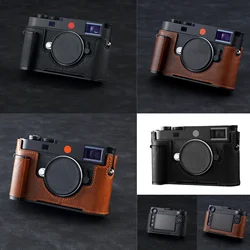 Genuine leather camera case with handle half body bag full body bag suitable for Leica M11 M11P black brown with a tactile feel