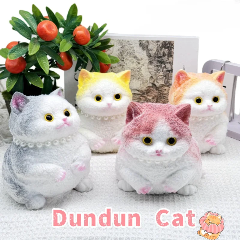 Милый негабаритный пухлый кот, оранжевый кот, сиамский кот, плюшевая мягкая липкая модель, игрушка для домашних животных, игрушка-непоседа, украшения, подарок