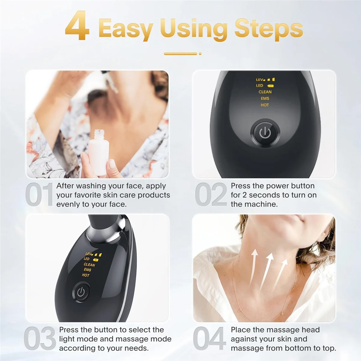 7-In-1 Anti Wrinkles Face Massager Face Sculpting Device Facial Neck Eye Skin Care Tool Device for Women and Man