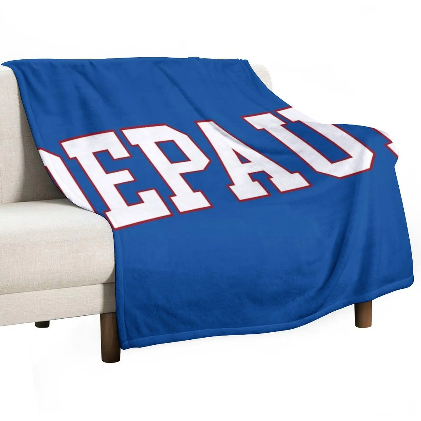 depaul - varisty font curved Throw Blanket Sofa Warm Decorative Beds Shaggy Blankets