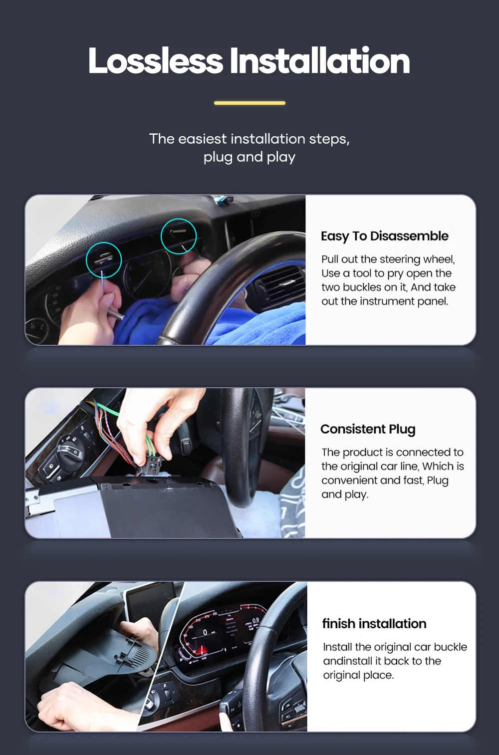 12,3 Zoll Preling car digitales Armaturen brett für Infiniti Q70 Auto LCD Panel Tachometer virtuelles Cockpit – Detail 5