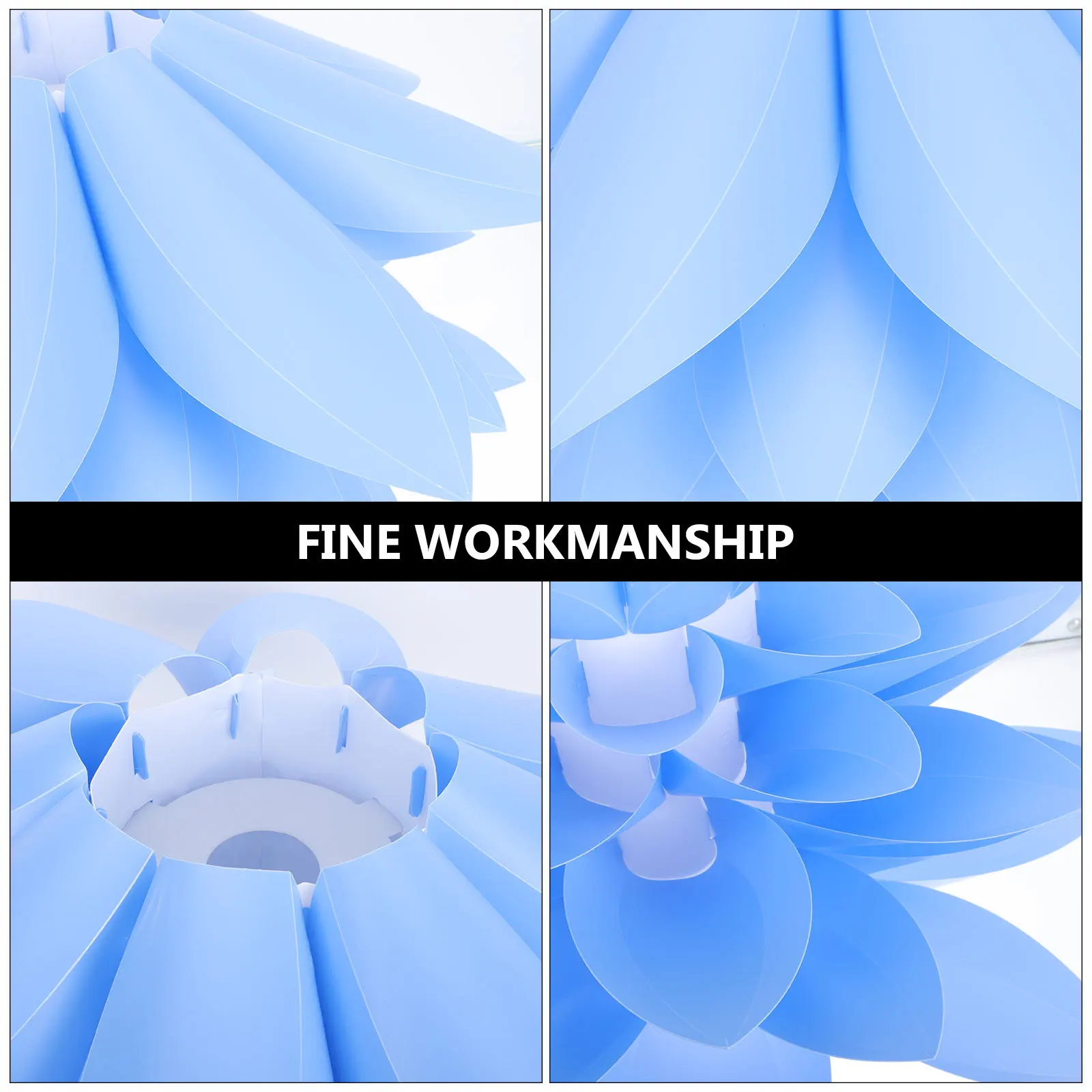 

Lotus shaped Lampshade Exquisite Lightweight Durable Household PP Cover Blue Stylish Unique Six layer Light Cover Modern Home