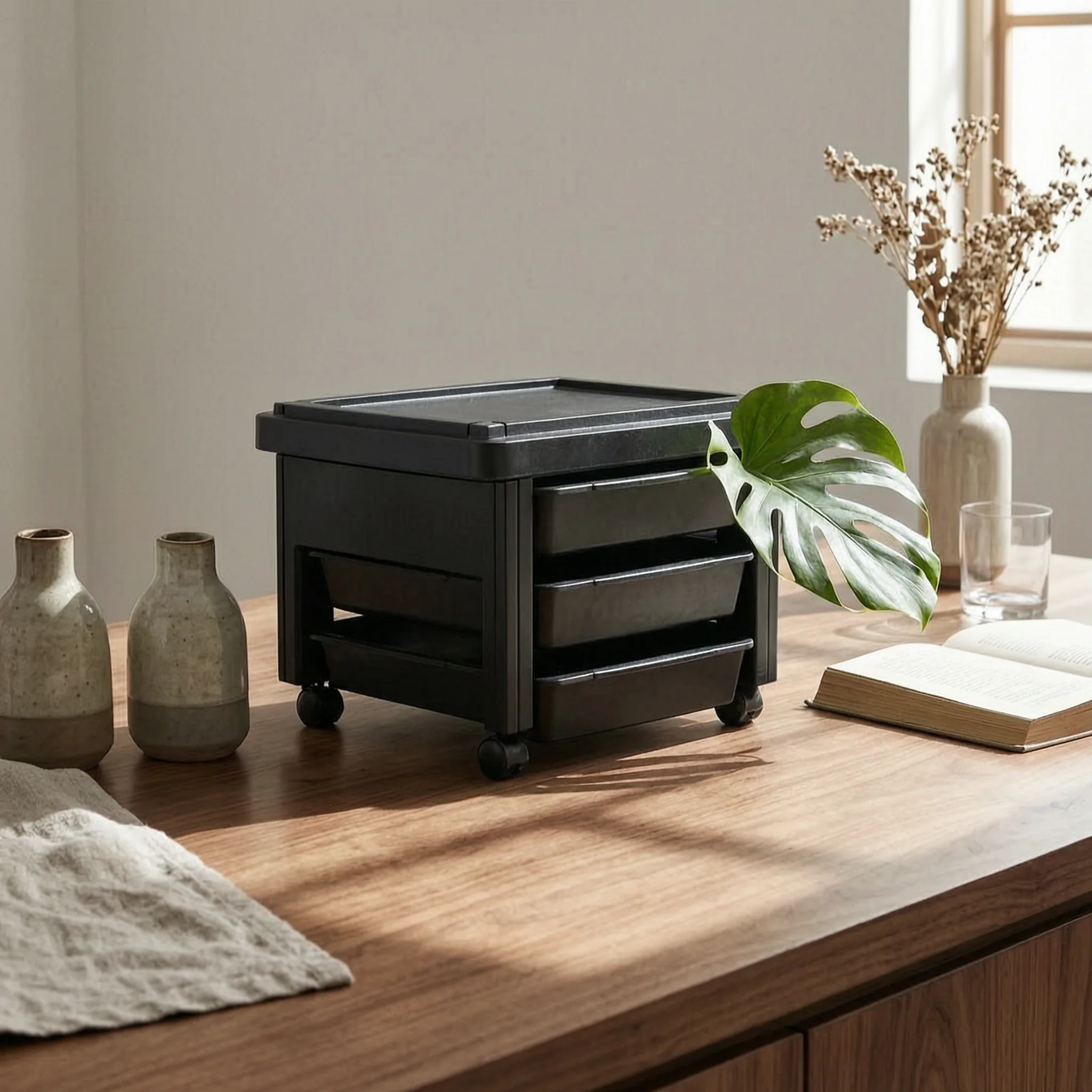 Hair Salon Storage Cart Space-Saving Hairdresser Trolley Mobile Storage Cabinet Sturdy Furniture Spacious for Hairdressers