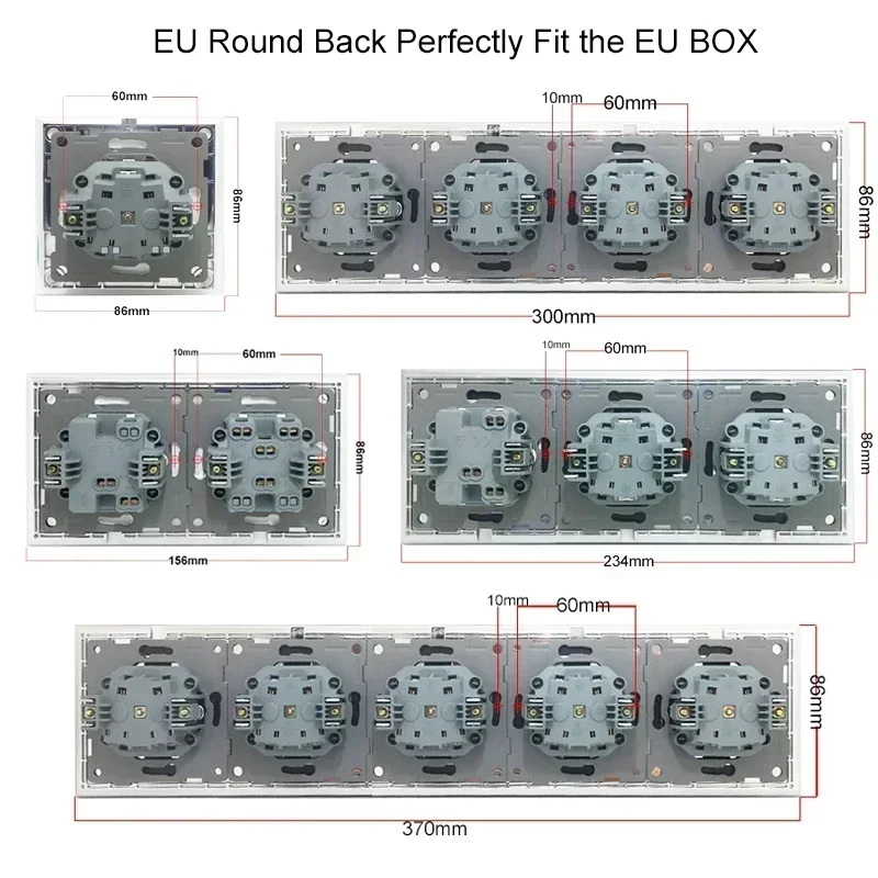 EU Neutral Wood Frame French 16A Euro Standard Socket with Cap Double  2.1A Type A C USB Phone Charger Outlet 220V