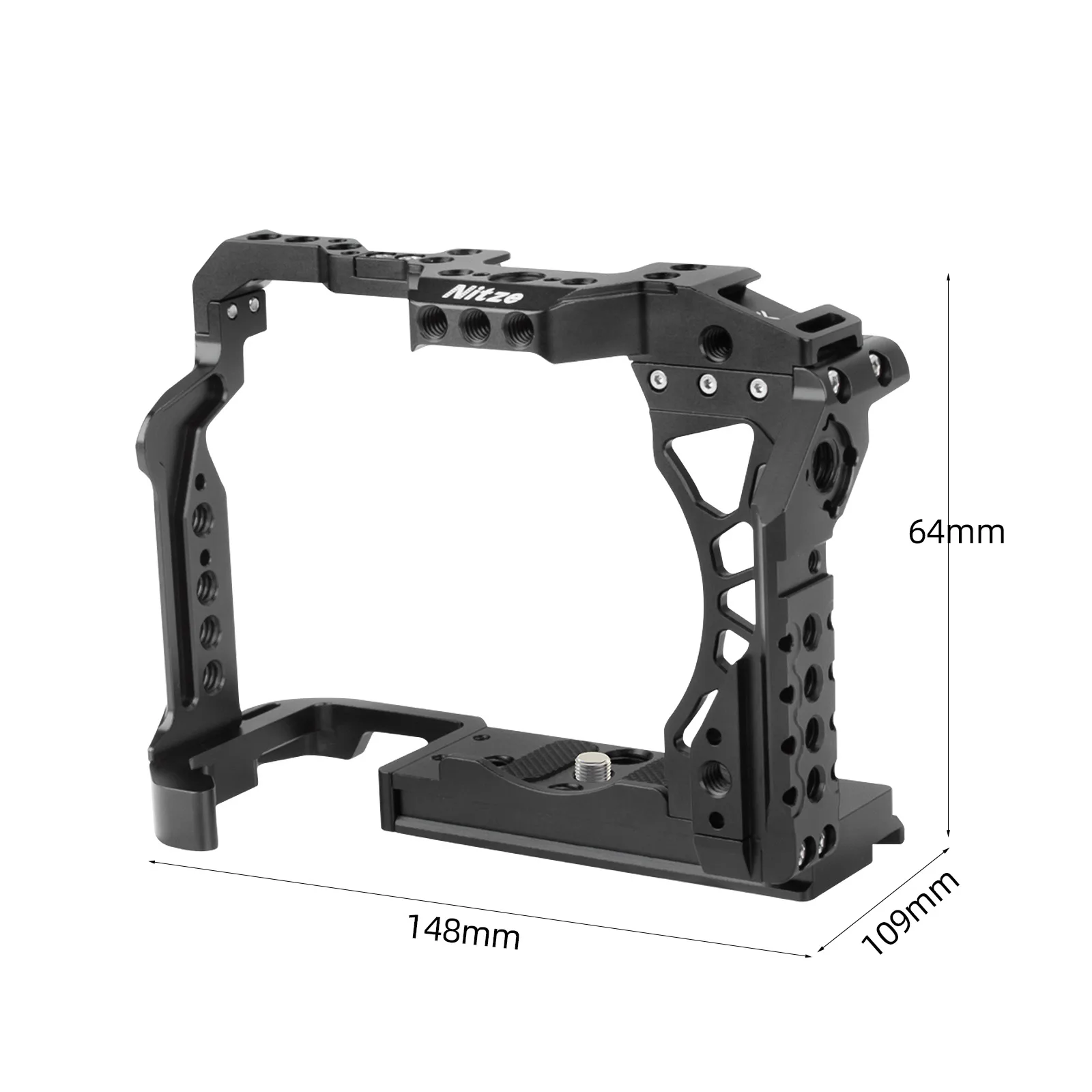 Nitze Cage with Built-in Arca QR Plate and NATO Rail compatible with Sony A7 IV / A7R V Camera - T-S09A