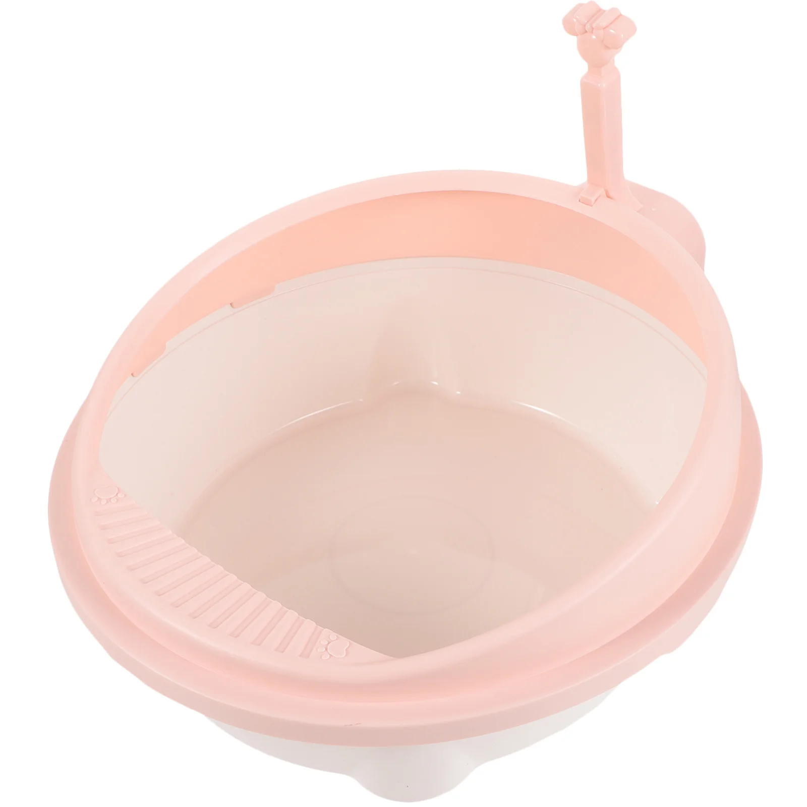 

1Set Cat Litter Box Semi-Enclosed Low Entry Spill Proof Breathable Large Opening Kitten Toilet Portable Travel Litter Box